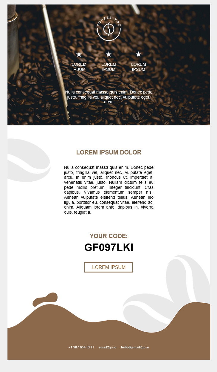 Coffee email template