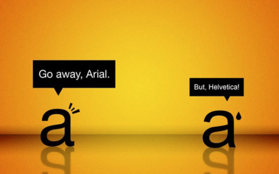 Helvetica and Arial